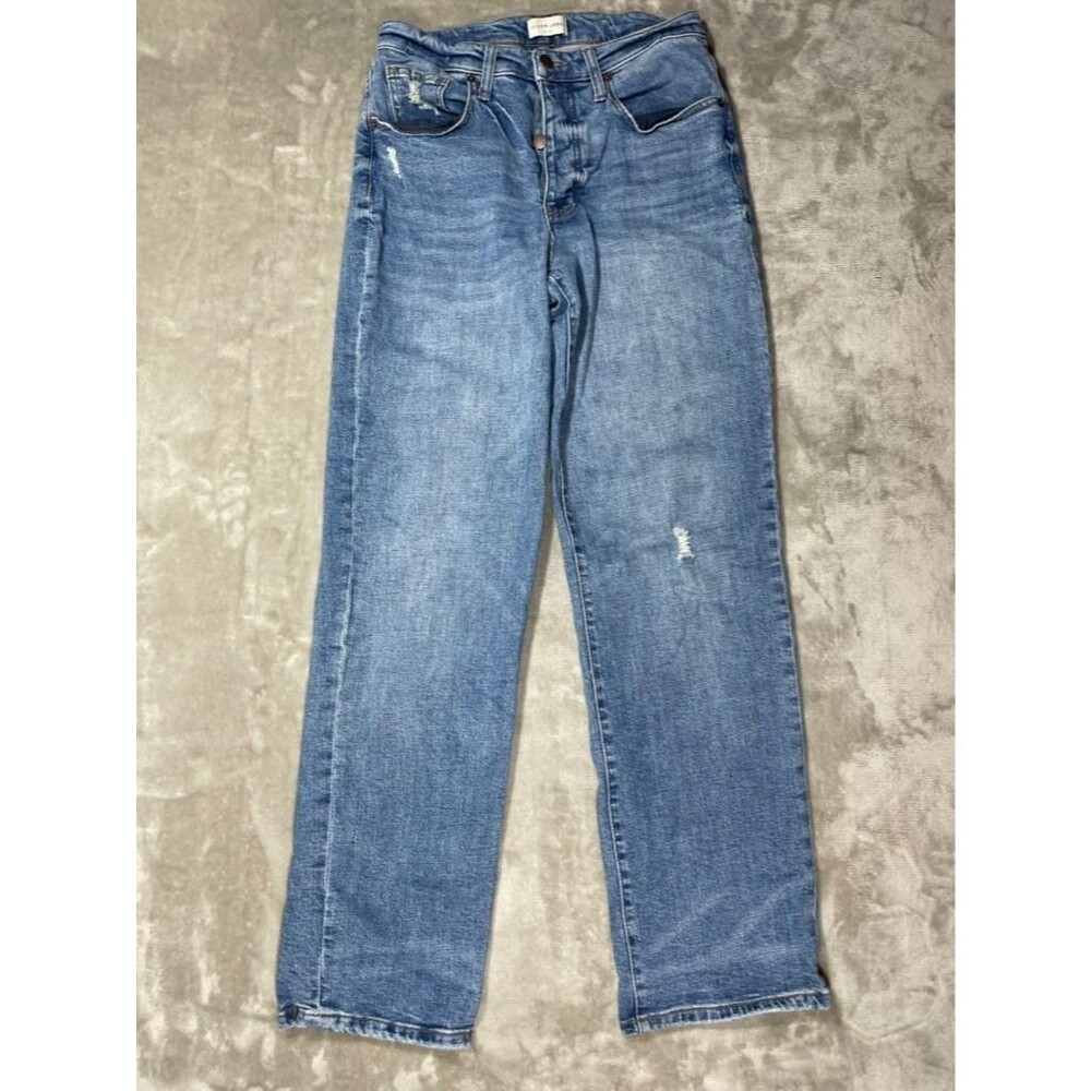 Oliver Logan Button Fly Straight Jeans Women Size 28 Light Wash Mid Rise - Picture 12 of 16